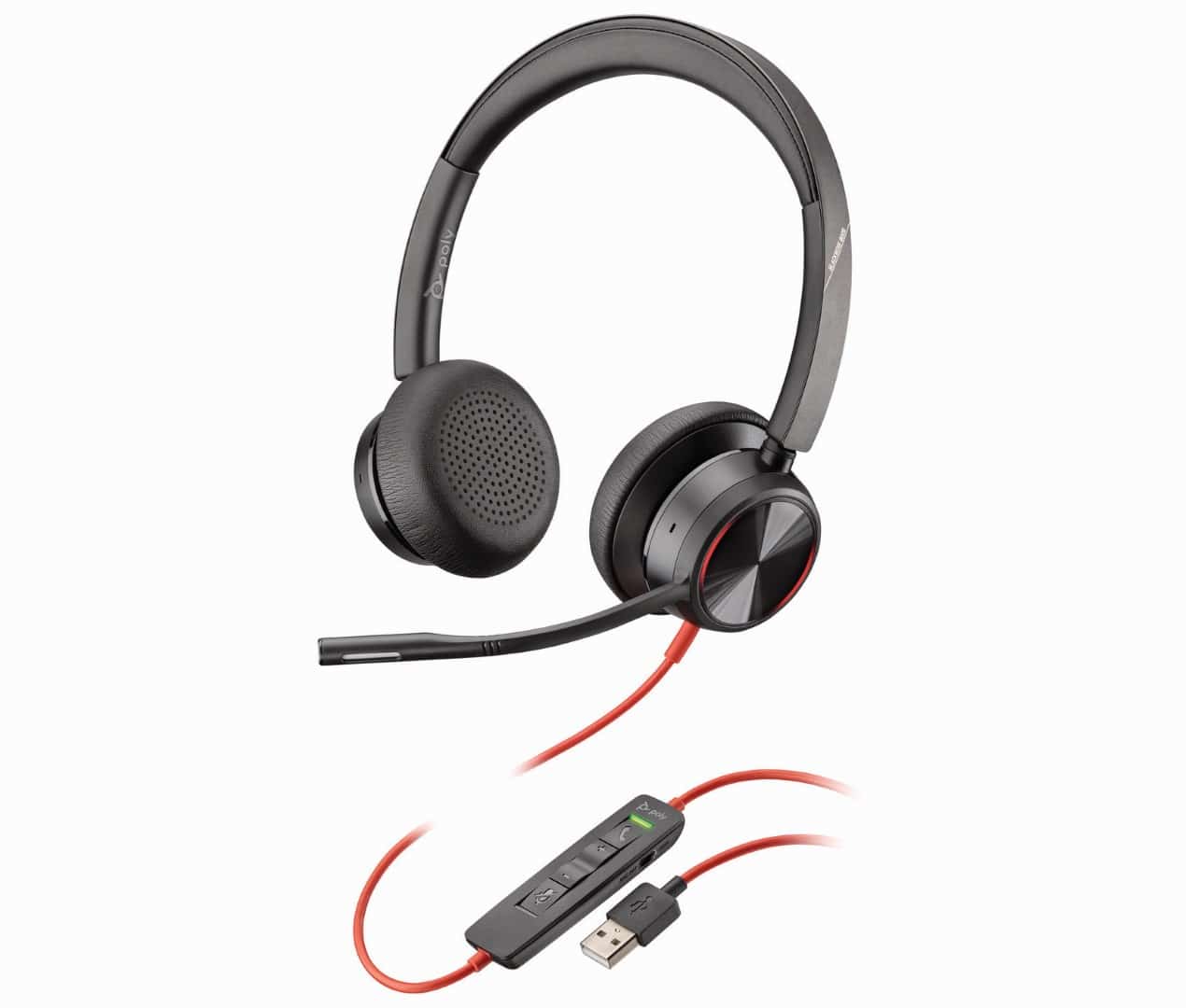 Poly Blackwire 8225_Black, Headset, USB-A_Left Facing (Large)