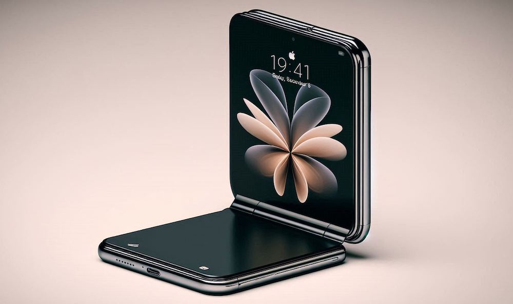 ©PCGuia / Imagem gerada por IA | iPhone Foldable