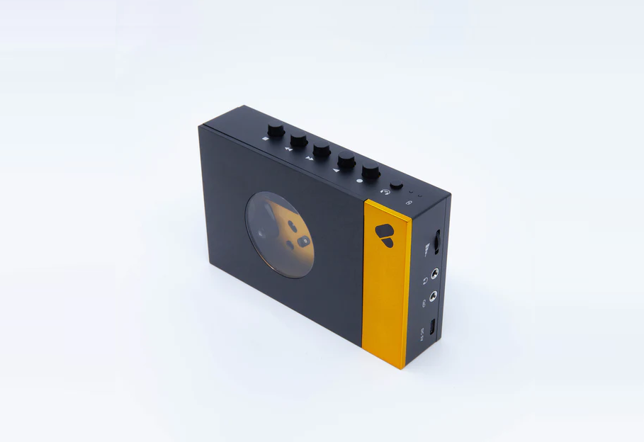 We Are Rewind Black & Yellow Cassette Player Amy