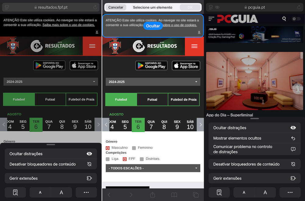 ©PCGuia | iOS 18 Ocultar Distracoes
