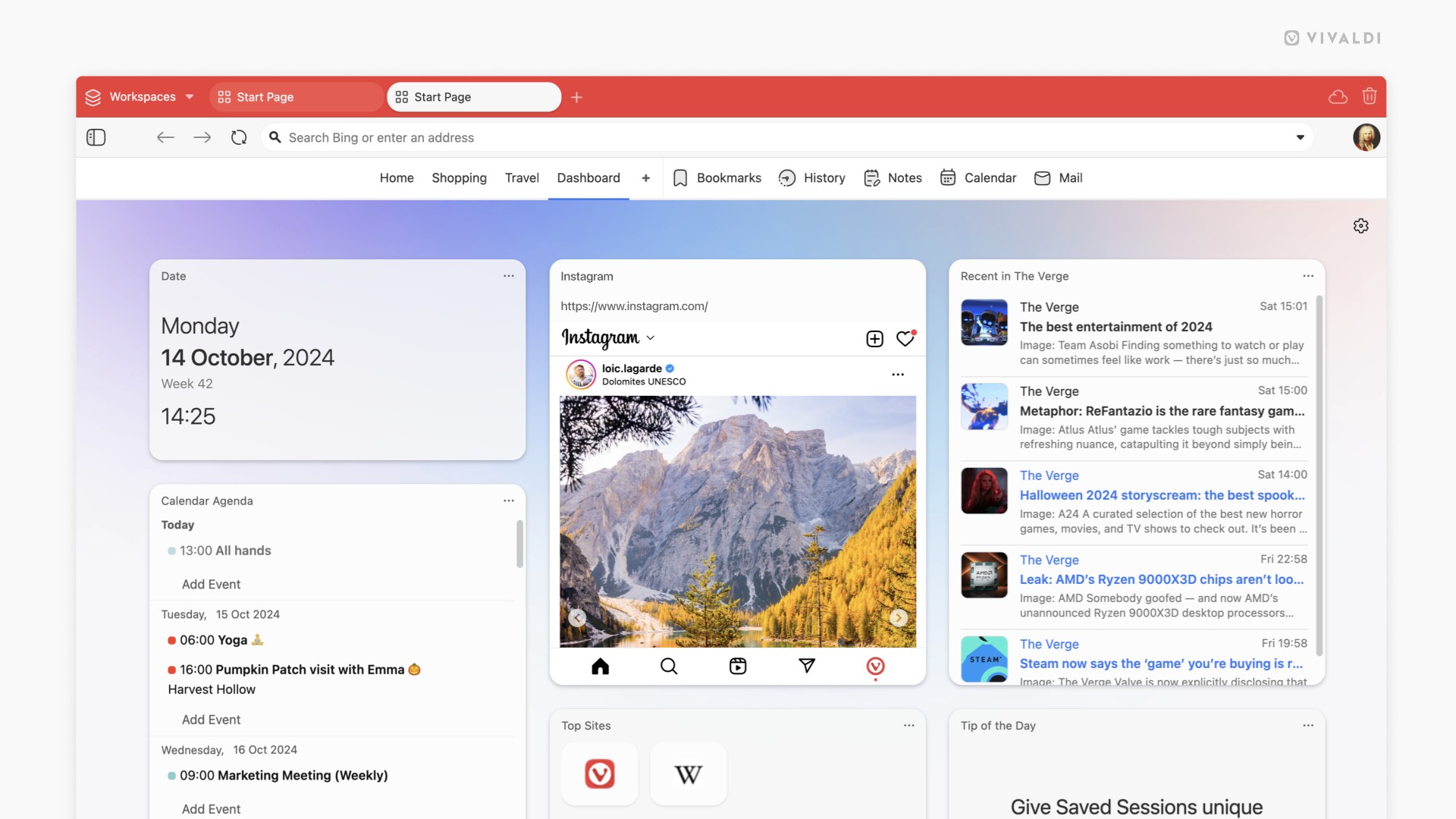 Vivaldi_7_Dashboard